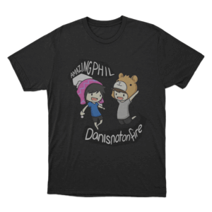 Dan and Phil Danisnotonfire Unisex T Shirt Black